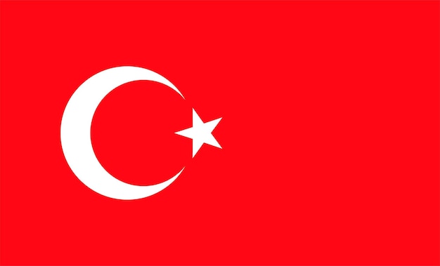 ベクトル 公式色を持つトルコの国旗