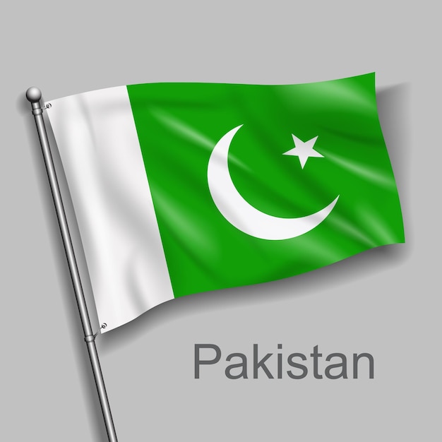 the national flag of Pakistan in Asia