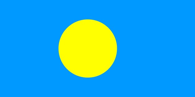 パラオ建国記念日のベクトル図を祝うために使用できるパラオの国旗