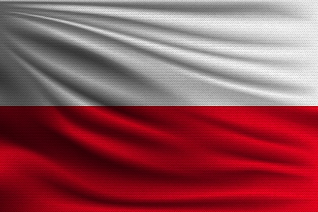 The national flag of Poland.