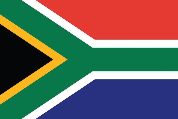 Vector national flag of the republic of south africa