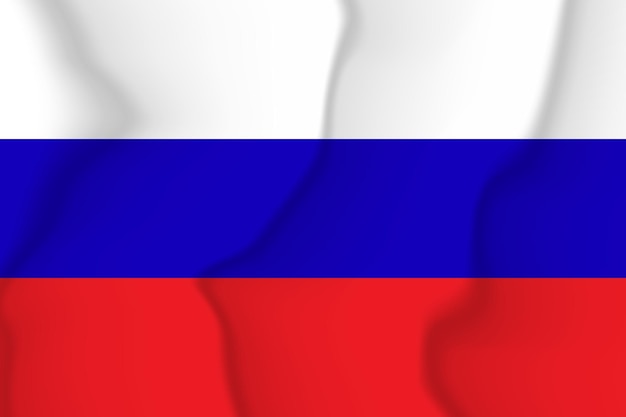 The national flag of Russia. Silk flag. Vector illustration in EPS 10 format
