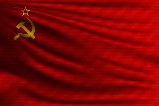 Vector the national flag of soviet union.