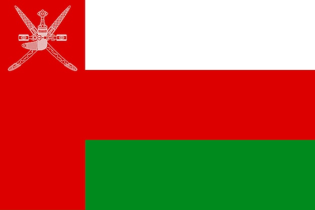 National flag sultanate of oman