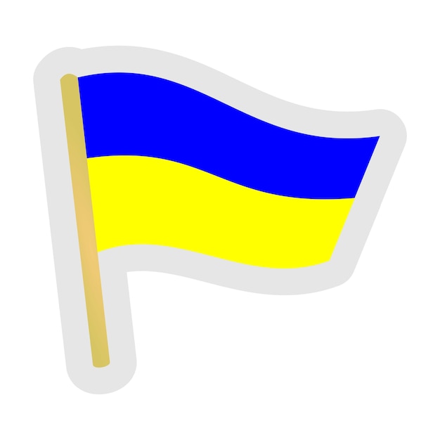 The national flag of Ukraine. Blue and Yellow.