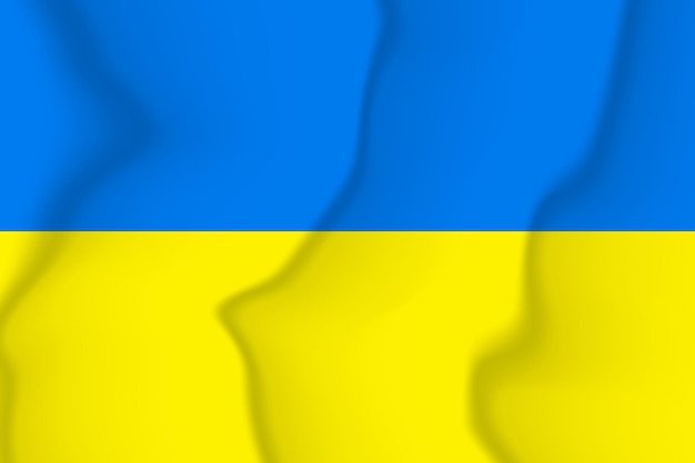 Vector national flag of ukraine. silk flag. vector illustration in eps 10 format