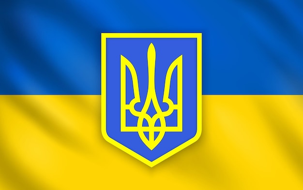 Vector national flag of ukraine. ua. blue-yellow.