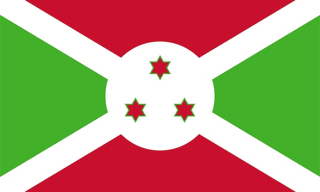 Vector the national flag of the world burundi