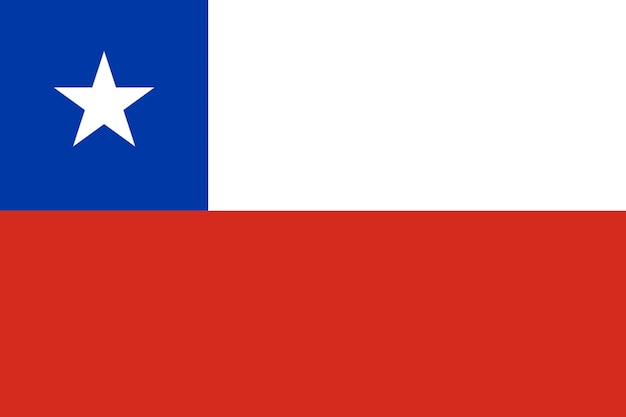 Vector the national flag of the world chile