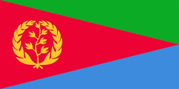 Vector the national flag of the world eritrea