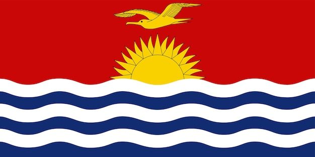 The national flag of the world Kiribati