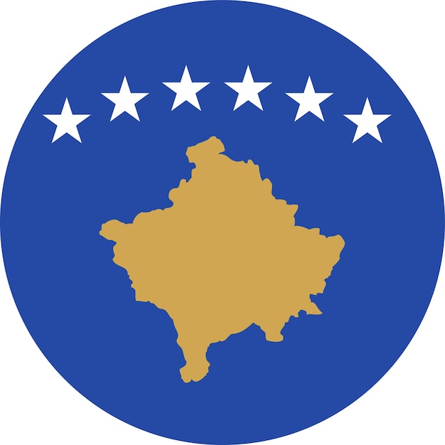 The national flag of the world Kosovo