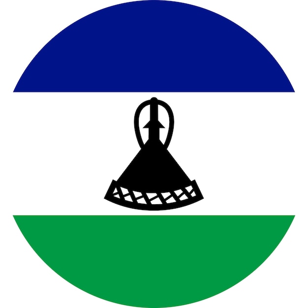 The national flag of the world Lesotho