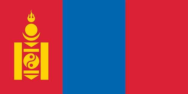 The national flag of the world Mongolia