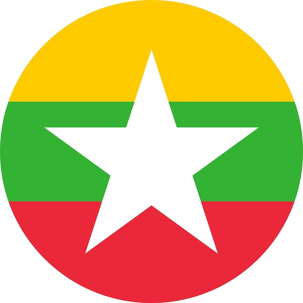 The national flag of the world Myanmar