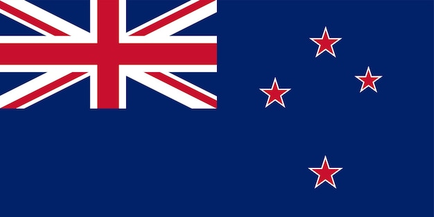 Vector the national flag of the world new zealand