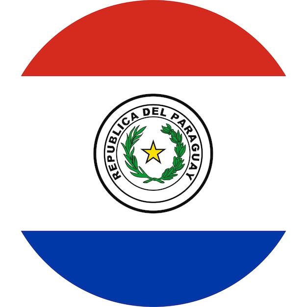 The national flag of the world Paraguay