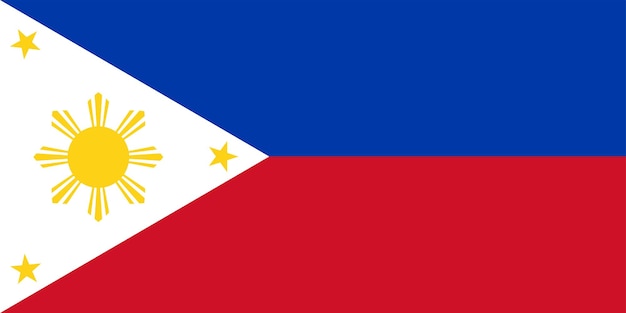 Vector the national flag of the world philippines