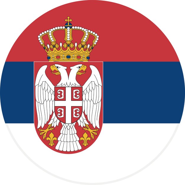 Vector the national flag of the world serbia