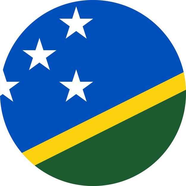 The national flag of the world Solomon Islands