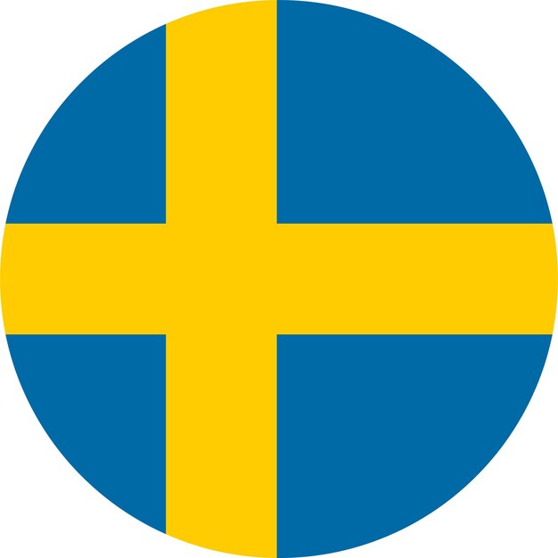 The national flag of the world Sweden