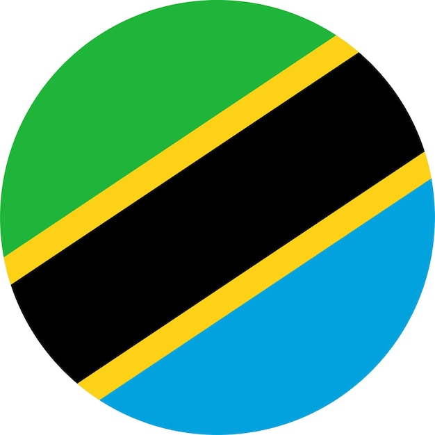 Vector the national flag of the world tanzania