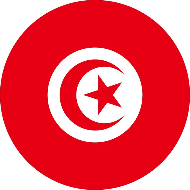 The national flag of the world tunisia