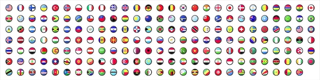 Vector national flags of the countries high quality vector flag vector illustration