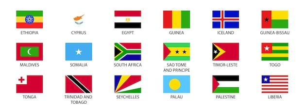 세계의 국기 World flag Set