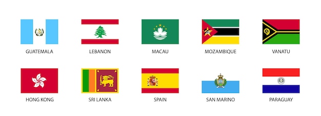 National flags of the world World flag Set