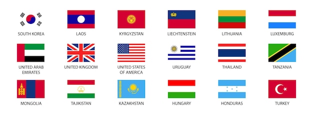 National flags of the world World flag Set