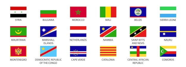 National flags of the world World flag Set