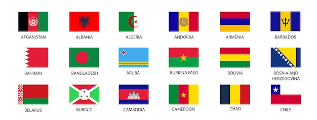 National flags of the world World flag Set