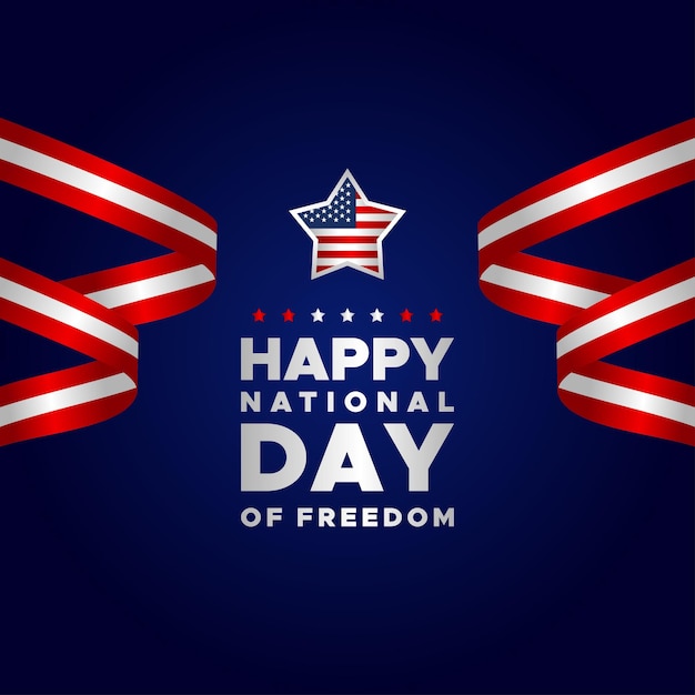 National freedom day design background for greeting moment