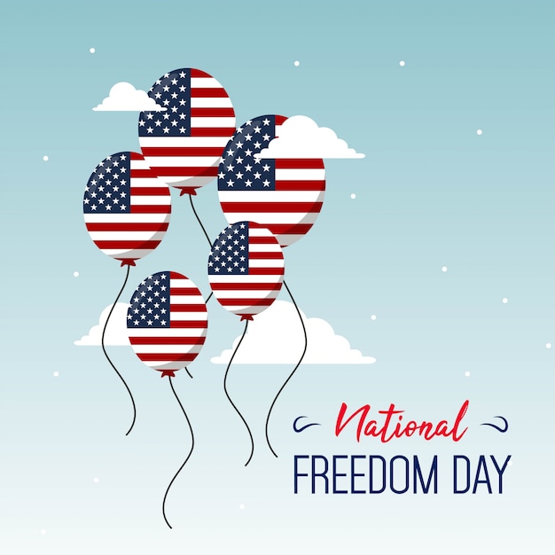 Vector national freedom day illustration