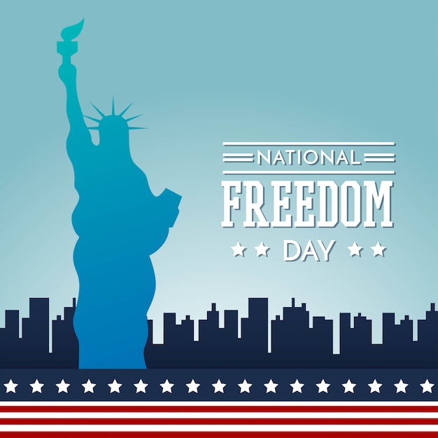 Vector national freedom day illustration