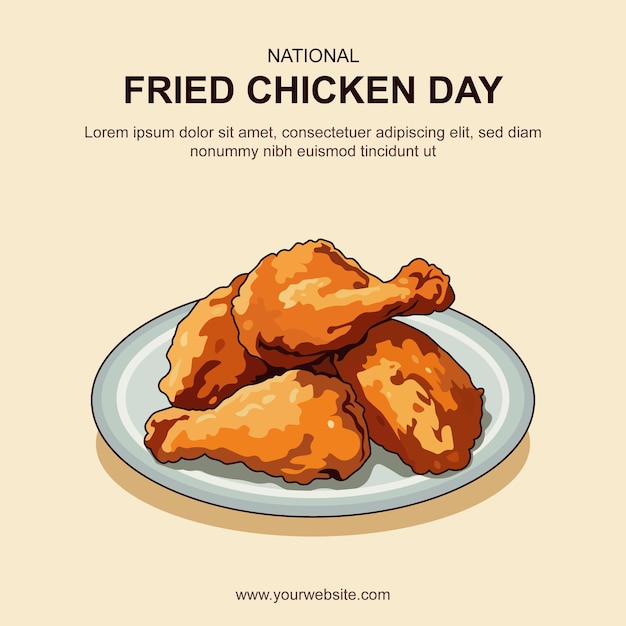 national fried chicken day background
