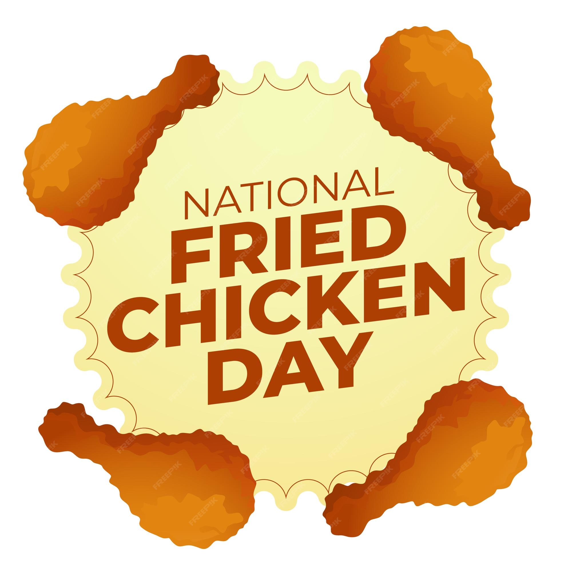 Premium Vector National fried chicken day design template