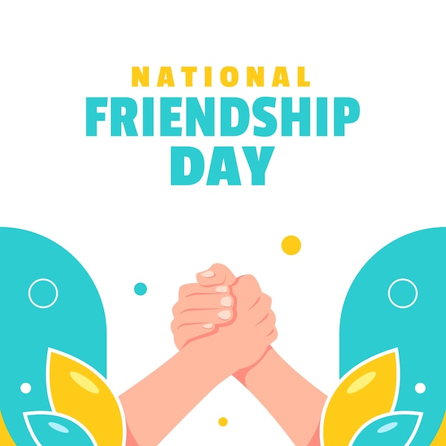 National Friendship Day Flat Illustration event
