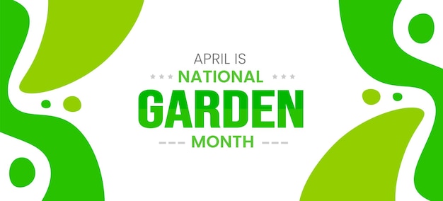 National Garden Month background or banner design template celebrated in April