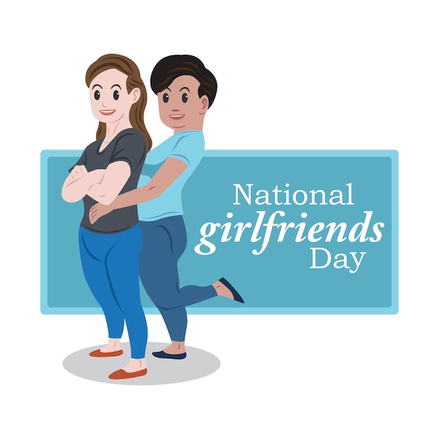 national girlfriends day vector illustration