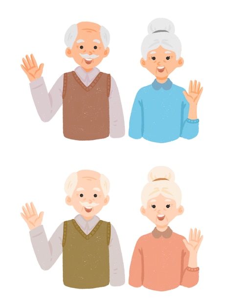 National Grandparents' Day Cute Illustration