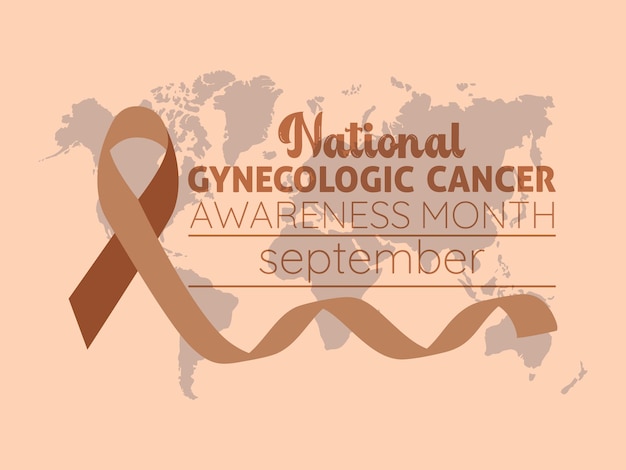 National Gynecologic Cancer Awareness Month Advocates for Awareness Early Detection and Support Women's Health vector illustration banner template