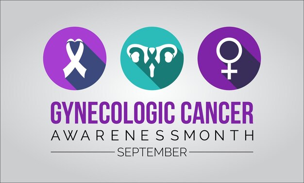 National Gynecologic Cancer Awareness Month vector banner template Health Care concept of gynecologic sickness hope vector illustration idea