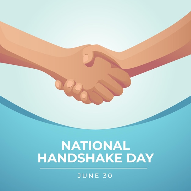 Vector national handshake day design template