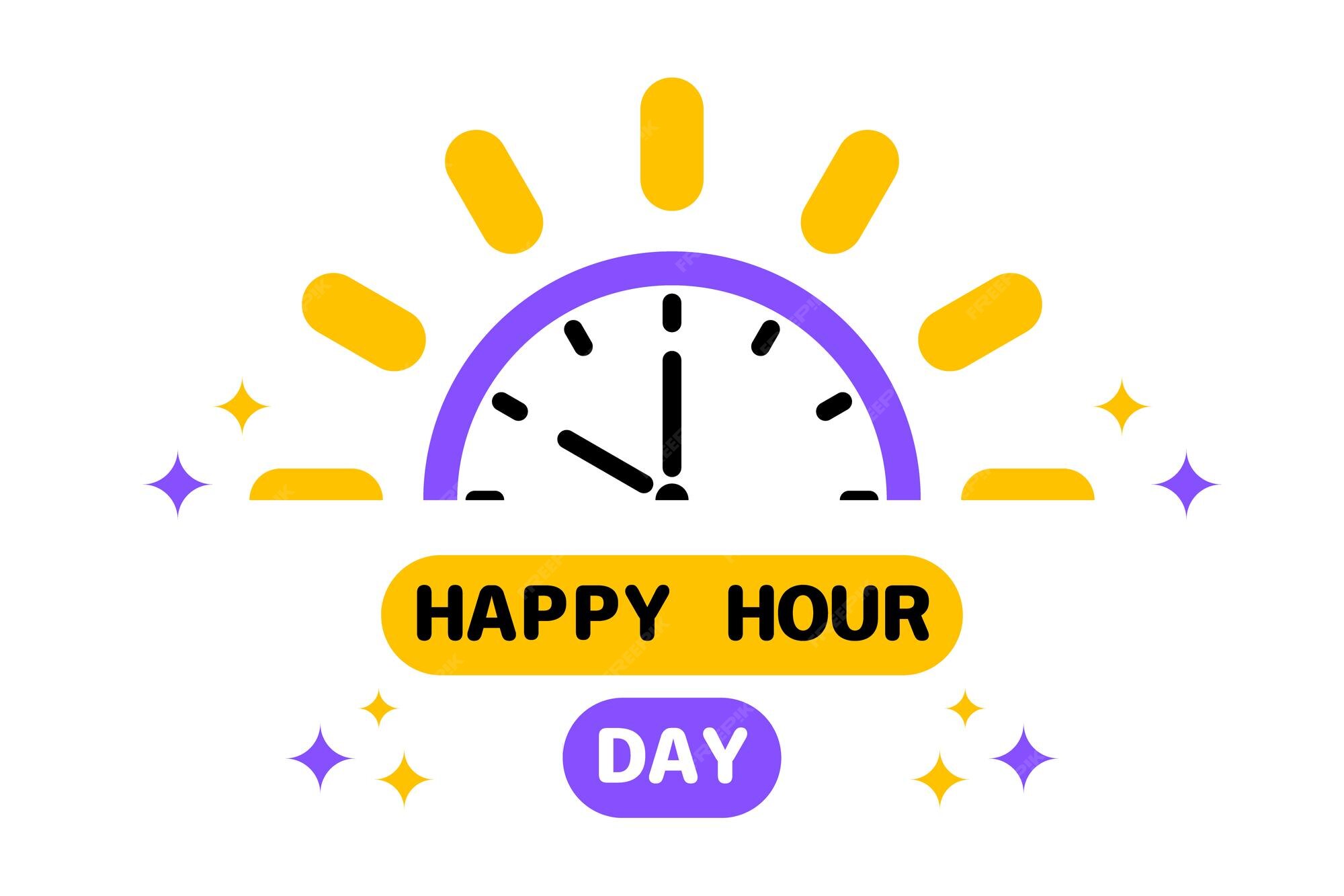 Premium Vector National happy hour day background