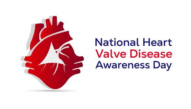 Vettore giornata nazionale di consapevolezza sulla malattia della valvola cardiaca 7
