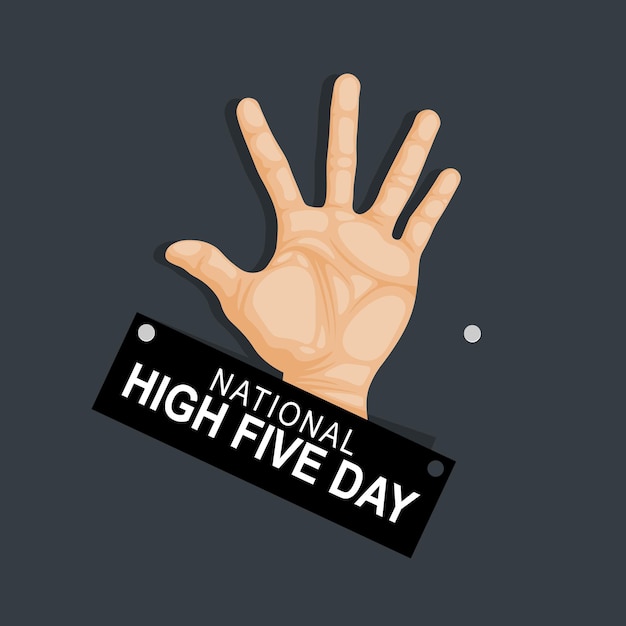 Vector national high five day background