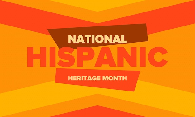 National hispanic heritage month in autumn hispanic and latino americans culture vector poster