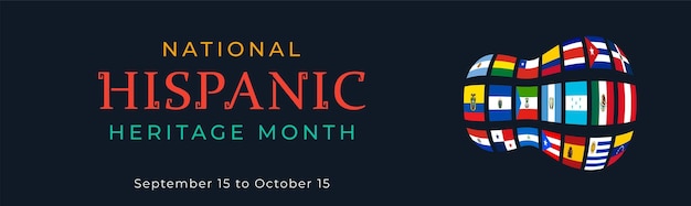 Vector national hispanic heritage month banner design